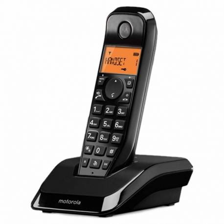 TELEFONO FIJO MOTOROLA INALAMBRICO S1201 NEGRO