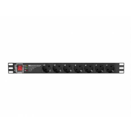 REGLETA LANBERG 1U 16A 7X SCHUKO RACK 19"