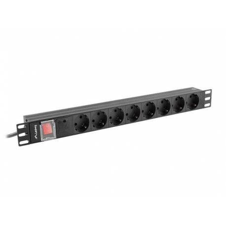 REGLETA LANBERG 1U 16A RACK 19 SCHUKO 2M