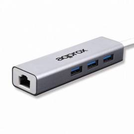 HUB USB 3.0 APPROX 3 X USB 3.0 + ETHERNET