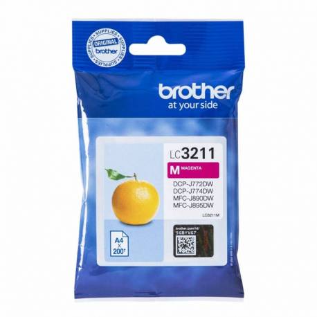 CARTUCHO TINTA BROTHER LC3211M MAGENTA 200