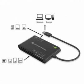 LECTOR TARJETAS EXTERNO CONCEPTRONIC USB 2.0 + LECTOR DNI