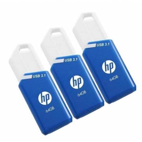 PENDRIVE 64GB USB 3.1 HP 3 UNIDADES