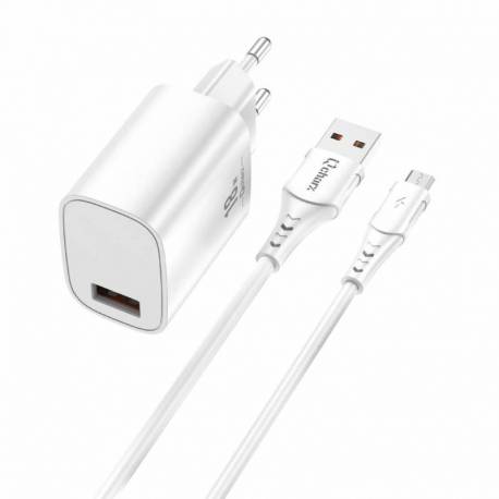 KIT CARGADOR QCHARX ARTEMISIA 3A 18W + CABLE USB A MICRO