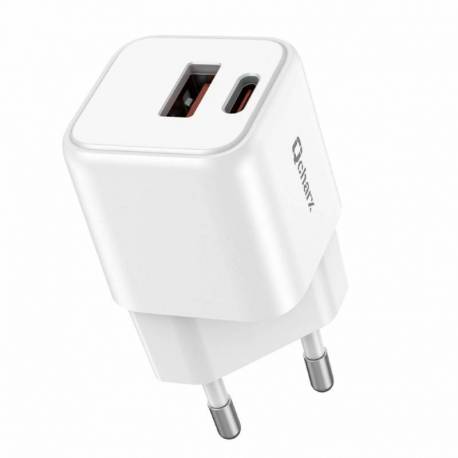 CARGADOR MINI QCHARX ZEUS 3A 20W USB-A + USB-C