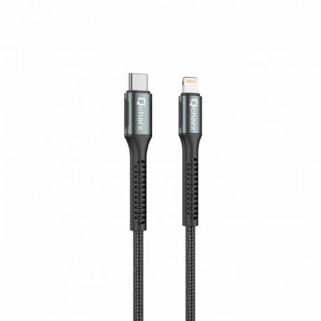 CABLE QCHARX PRAGUE USB-C A LIGTHING 3A 1M