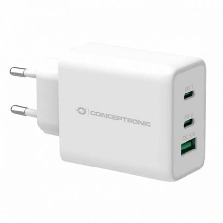 CARGADOR CONCEPTRONIC CARGA RAPIDA PD 1P USB-A 2P USB-C