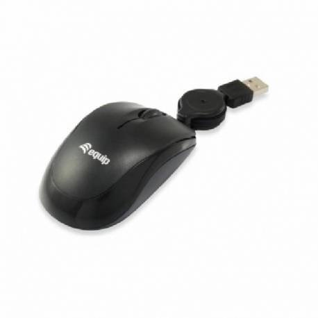 RATON EQUIP LIFE OPTICO USB RETRACTIL 1000 DPI