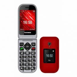 TELEFONO MOVIL TELEFUNKEN S460 SENIOR PHONE 2.8" ROJO