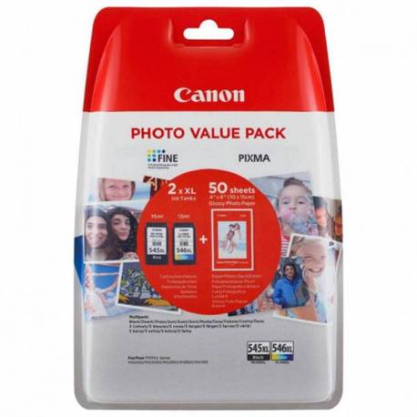 CARTUCHO TINTA CANON PG-545XL + CL-546XL PHOTO