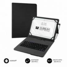 FUNDA + TECLADO SUBBLIM TABLET 10.1" NEGRO