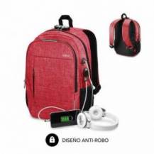 MOCHILA SUBBLIM URBAN LOCK BACKPACK PORTATIL 16" ROJO