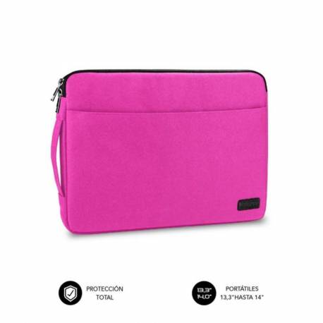 FUNDA SUBBLIM URBAN LAPTOP SLEEVE PORTATIL 14" ROSA