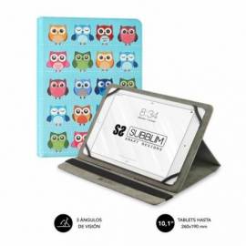 FUNDA SUBBLIM TRENDY CASE TABLET 10.1" BUHOS