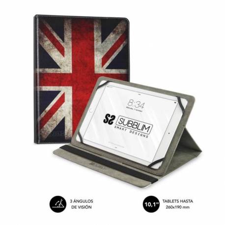 FUNDA SUBBLIM TRENDY CASE TABLET 10.1" ENGLAND