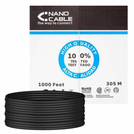 CABLE UTP CAT 5E NANOCABLE BOBINA 305M