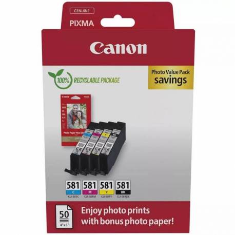 MULTIPACK TINTA CANON CLI-581 BK-C-M-Y