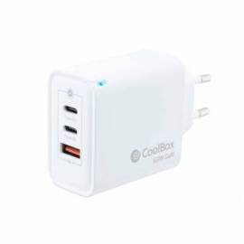 CARGADOR USB PARED COOLBOX 65W 2 X USB / USB-C