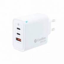 CARGADOR USB PARED COOLBOX 65W 2 X USB / USB-C