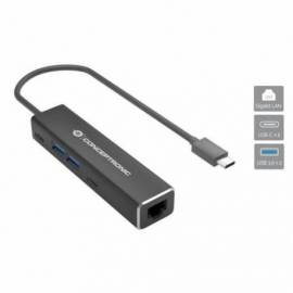 ADAPTADOR USB-C A RJ45 + HUB 4 EN 1 CONCEPTRONICS