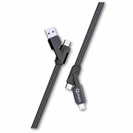 CABLE QCHARX MULTICABEZAL USB-C/A
