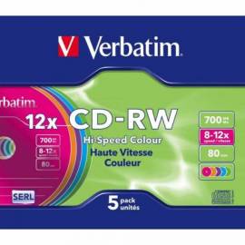 VERBATIM CD - RW 700MB 8X - 10X TARRINA 5
