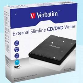 GRABADORA EXTERNA CD DVD VERBATIM SLIMLINE