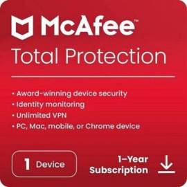 ANTIVIRUS MCAFEE TOTAL PROTECCION 1 DISPOSITIVO