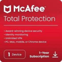ANTIVIRUS MCAFEE TOTAL PROTECCION 1 DISPOSITIVO