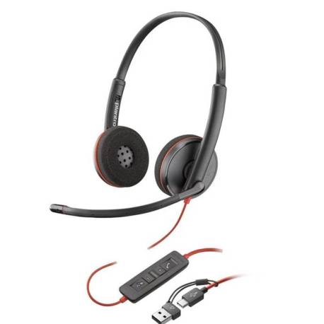 AURICULARES POLY BLACKWIRE 3220 ESTÉREO USB - C