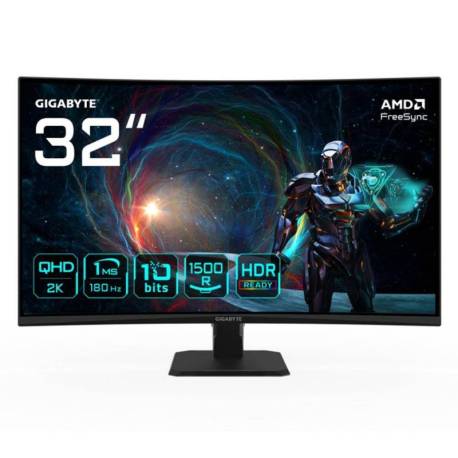 MONITOR CURVO GAMING GIGABYTE GS32QCA 31.5 PULGADAS