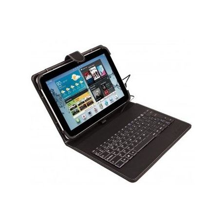 FUNDA CON TECLADO UNIVERSAL SILVER TABLET 9" y 10.1"